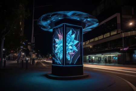 Bioluminescent Architecture And Augmented Reality Billboardsの素材