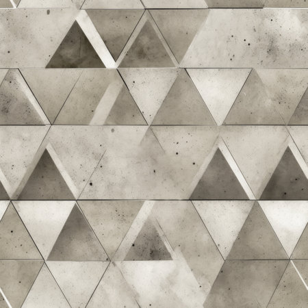 Concrete With Angular, Triangular Pattern. Seamless Wallpaper Background.の素材