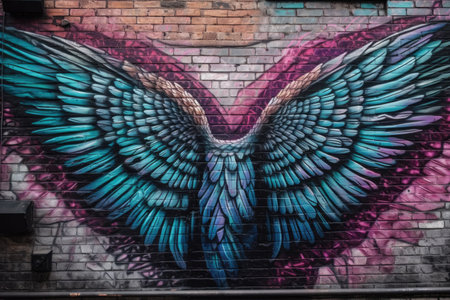 Wings Are Painting On Wallの素材