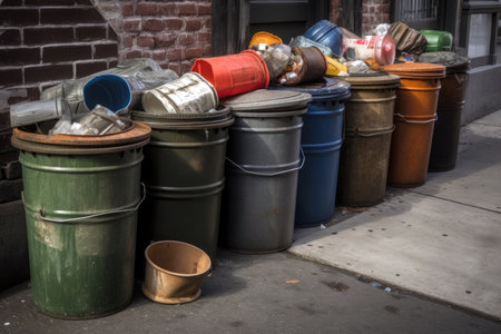 Overflowing Garbage Cansの素材