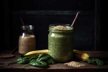 Yerba Mate Smoothie With Banana And Spinachの素材