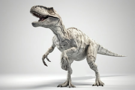 Dinosaur Allosaurus On White Backgroundの素材