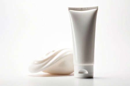 Body Lotion On White Background. mock upの素材