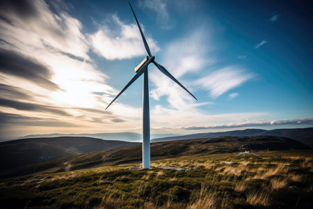 Wind Turbine Generating Renewable Energyの素材