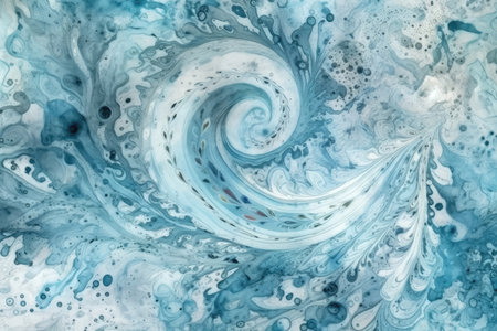 Powder Blue Watercolor Paisley Watercolor Splashesの素材