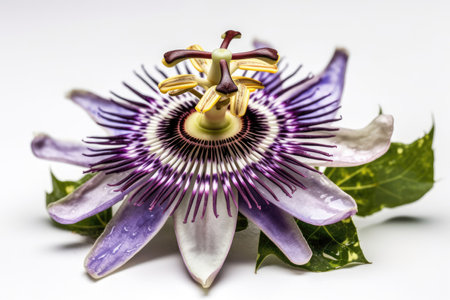 Passionflower On White Backgroundの素材
