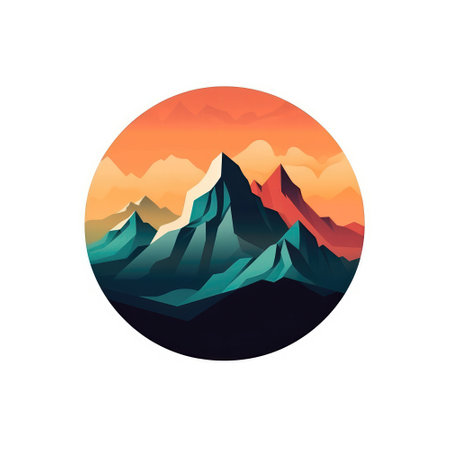 Abstract Image Of Mountain Range Logoの素材