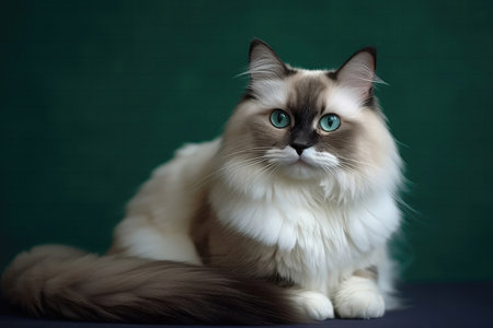 Ragdoll On Green Backgroundの素材