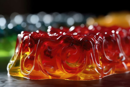Closeup Of Wobbling Jelly Dessertの素材