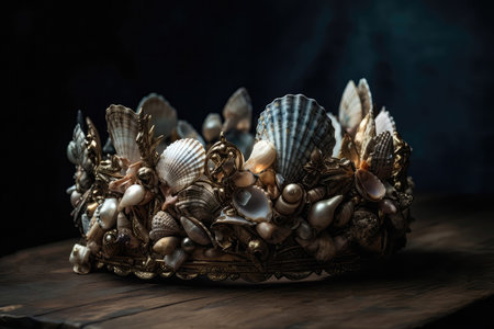 Crown Adorned With Seashells, Invoking Oceanic Majestyの素材