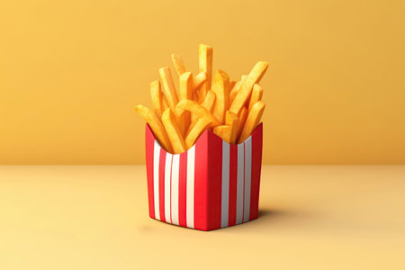French Fries In Box, 3Dの素材