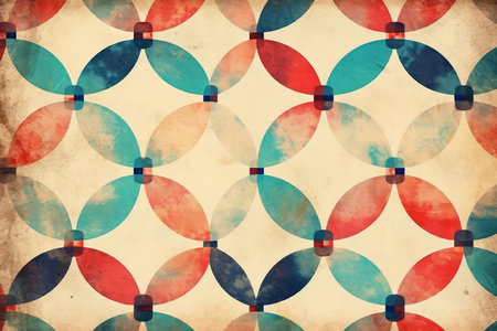 Retro Pattern On Old Paper Textureの素材