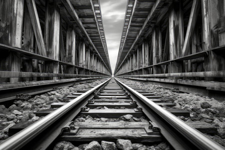 Rails In Linear Perspectiveの素材