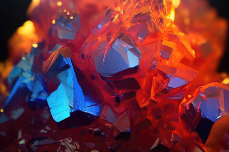 Closeup Of Rare Earth Elements Glowing With Vibrant Colorsの素材