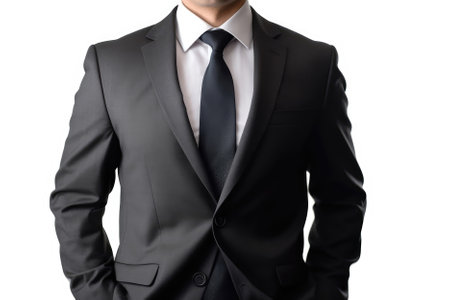Businessman In Modern Suit On White Backgroundの素材