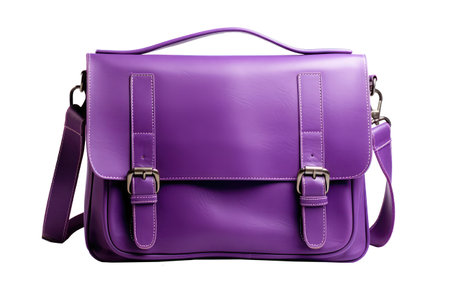 Purple Messenger Bag On White Backgroundの素材