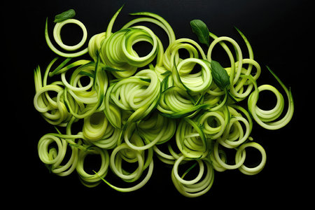 Zucchini Noodles Aesthetically Beautiful Minimalist Styleの素材