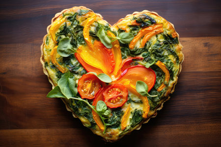 Heart-shaped Vegetable Quicheの素材