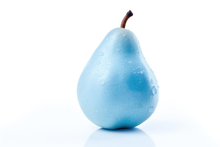 One Blue Polar Pear Closeup White Backgroundの素材