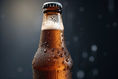Beer Bottle With Condensation Dropletの素材