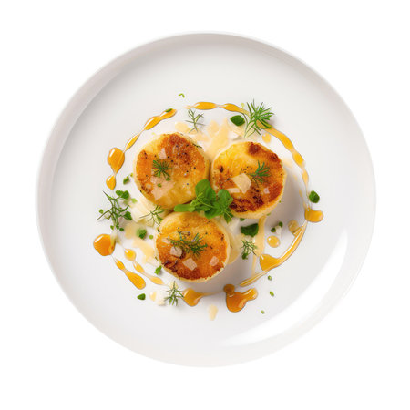 Damper Australian Cuisine On White Plateの素材