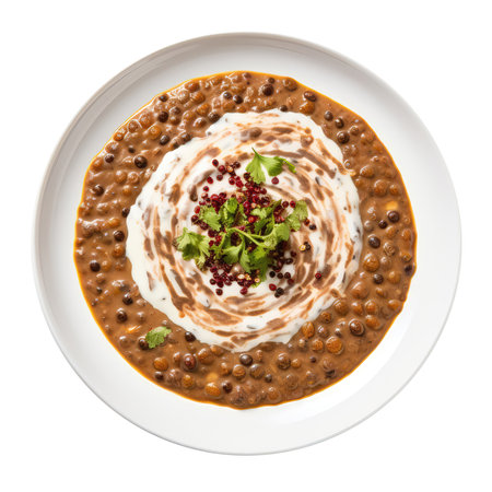 Dal Makhani On White Plate On A White Backgroundの素材