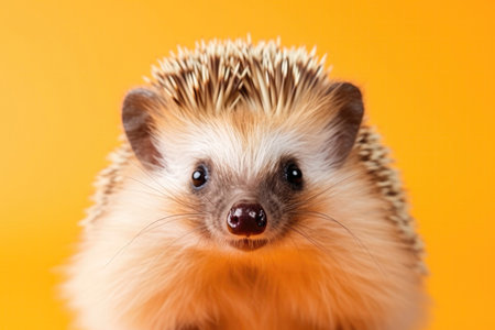 Cute Hedgehog On White Background. Ð¡oncept Cute Hedgehogs, White Backgrounds, Photography, Pet Careの素材