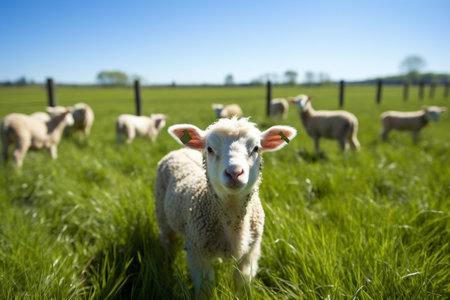 Farm Animal Welfare In Open Fields.の素材