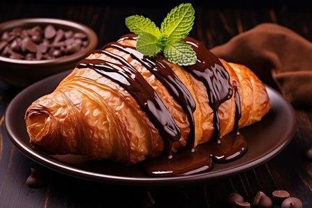 Croissant With Chocolate.の素材