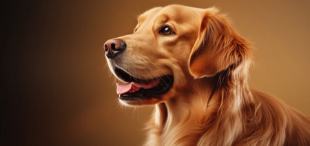 Isolated Image Of Beautiful Golden Retriever.の素材