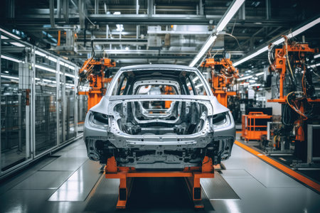 Car Factory In The Automotive Industry.の素材