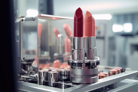 Aidriven Robotic Arm Produces Lipstick In Cosmetic Factories.の素材