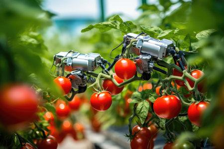 Intelligent Robots Aiding In Tomato Crop Maintenance.の素材