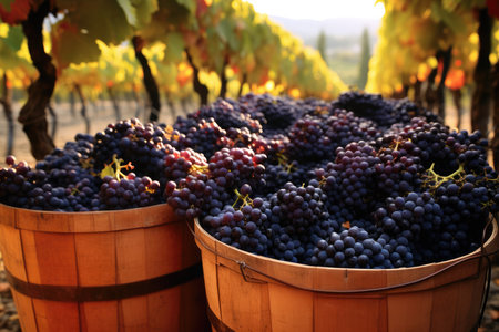 Pinot Noir Aged In Oak Barrels In South Tyrolean Vineyard.の素材