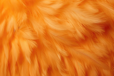 Beautiful Fluffy Orange Feather Abstract Feather Background. Concept Glowing Sunset On The Beach, Serene Forest Landscapes, Vibrant Urban Street Art, Majestic Mountain Peaks, Adorable Animal Portraits.の素材