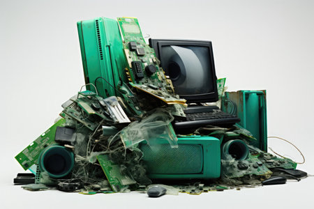 Ewaste Heap For Recycling On Transparent Background.の素材