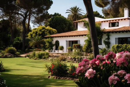 Mediterranean Villa With Garden And Private Beach Access.の素材
