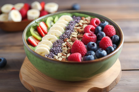 Vibrant Smoothie Bowl Packed With Nutrients And Antioxidants.の素材