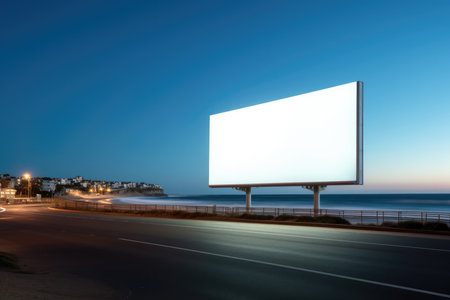 Beachfront Billboard, Bringing Advertising To The Seaside.の素材