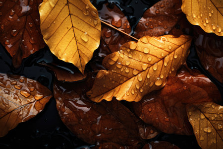 Dark Abstract Texture With Autumn Colors, Perfect For Design Purposes.の素材