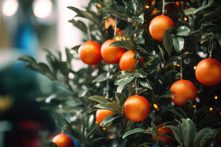 Decorated Christmas Tree Creating Joyful Atmosphere.の素材