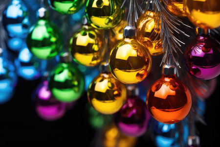 Festive And Inclusive Christmas Tree In Vibrant Rainbow Colors.の素材