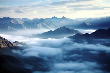Anastasiiazab Mountains Pierced Through The Fluffy White Clouds Bacbdabceadfdstandardscale X.の素材