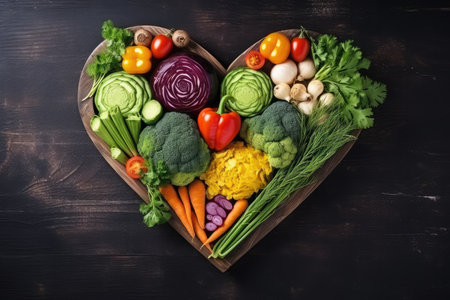 Vegetable Carved Into Heart Shape For Culinary Delight High Quality Photo.の素材