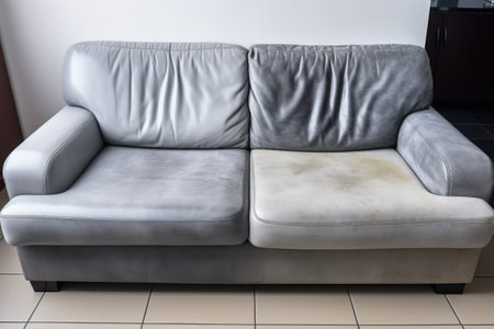 Sofa Transformed After Professional Drycleaning.の素材