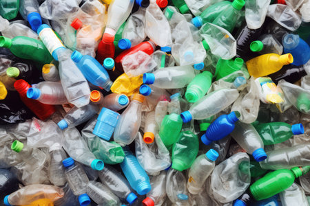 Big Pile Of Empty Plastic Bottles, Edited Image. Ð¡oncept Vintage Car Restoration, Nature Landscapes, Urban Street Art, Food Photography, Candid Moments.の素材