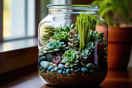 Create An Authentic And Lifelike Terrarium For Succulents.の素材