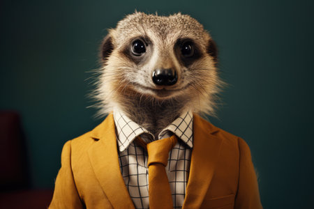 Meerkat Mediator: Embracing Peace And Unity With Realistic Anthropomorphic Style.の素材
