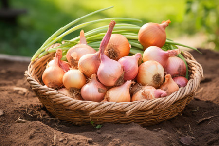 Onions In A Basket.の素材