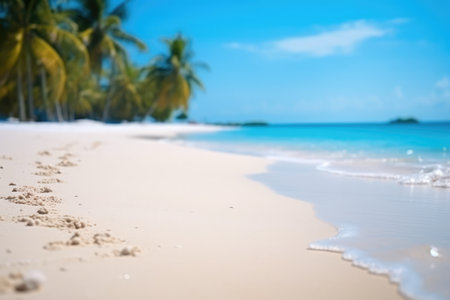 Tropical Beach Background Blurred For Summer Vacation.の素材